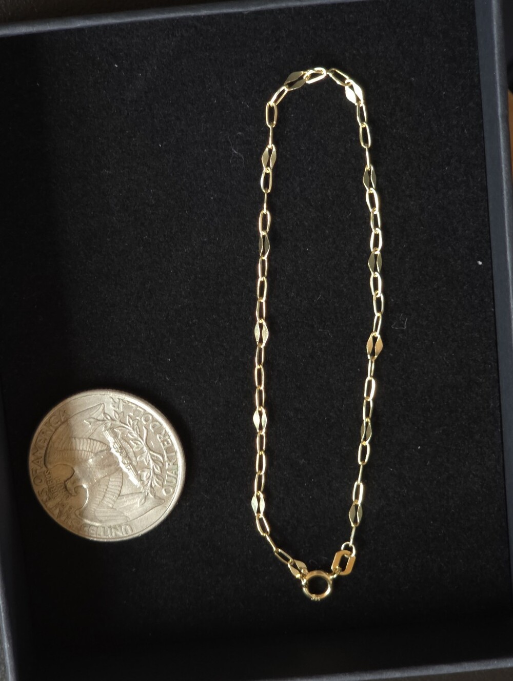 10k Solid Gold Mixed Paperclip Chain Bracelet